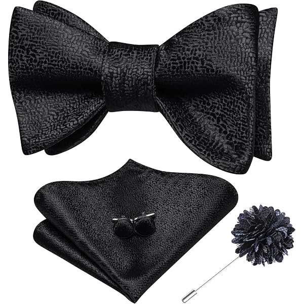Amazon.com: Barry.Wang Solid Color Paisley Self Tie Bow Ties for